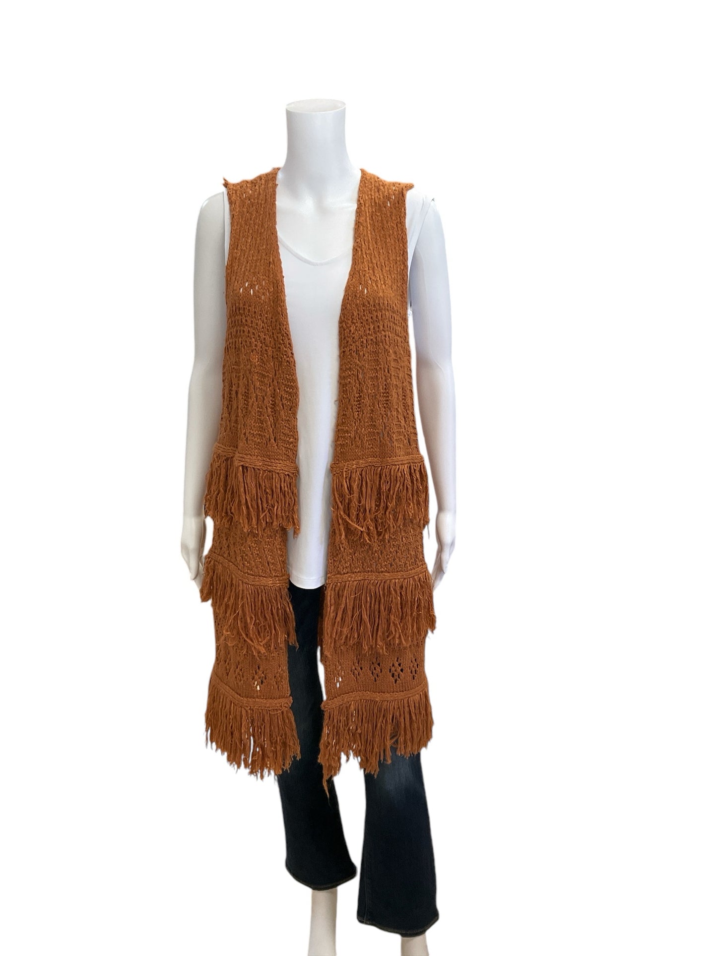 en creme Size L bronze Shrug Casual Top - Downstairs