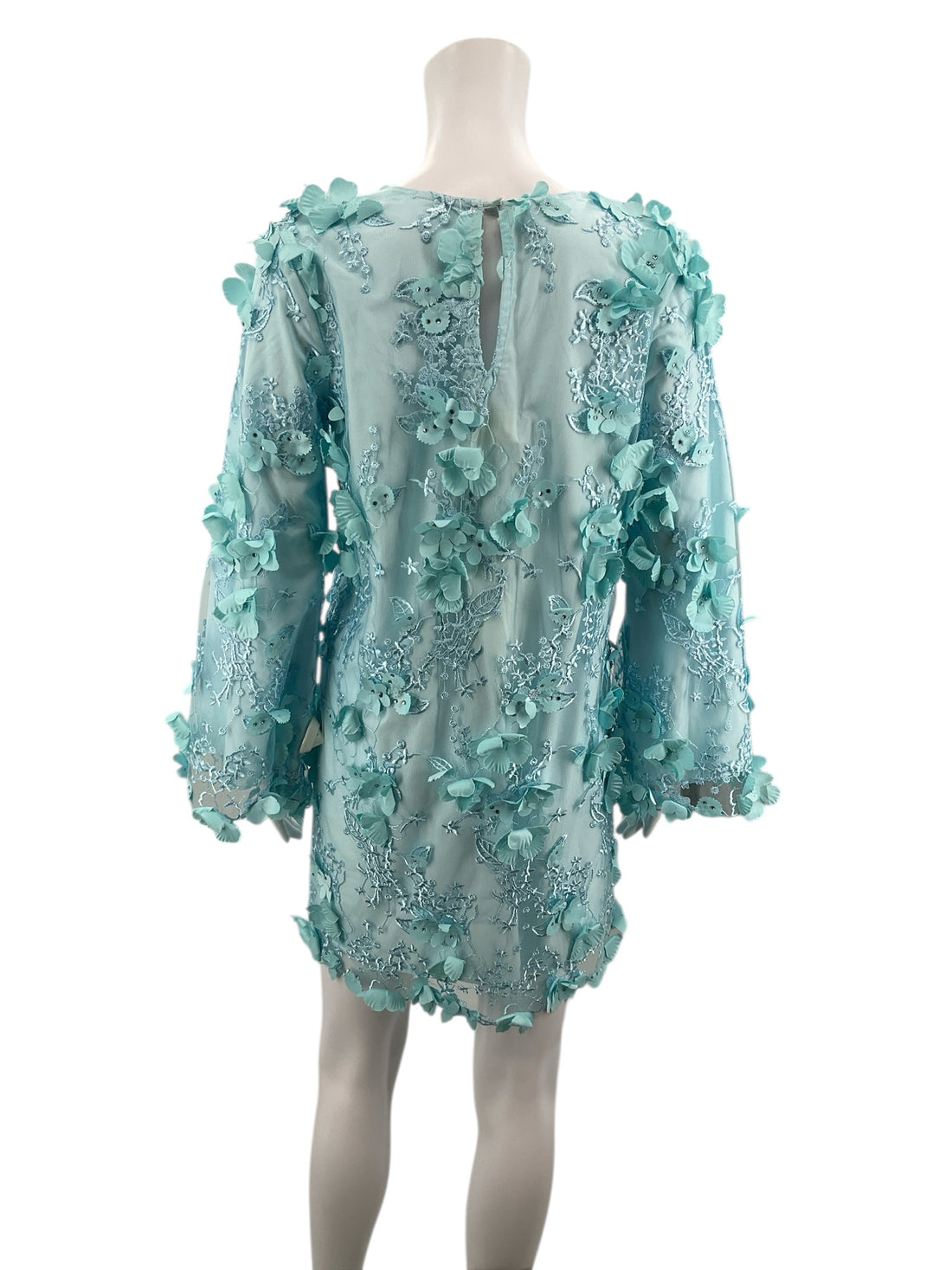 Mestiza Aqua Flowers Pre-Owned Ladies New With Tags Dress - Size XS