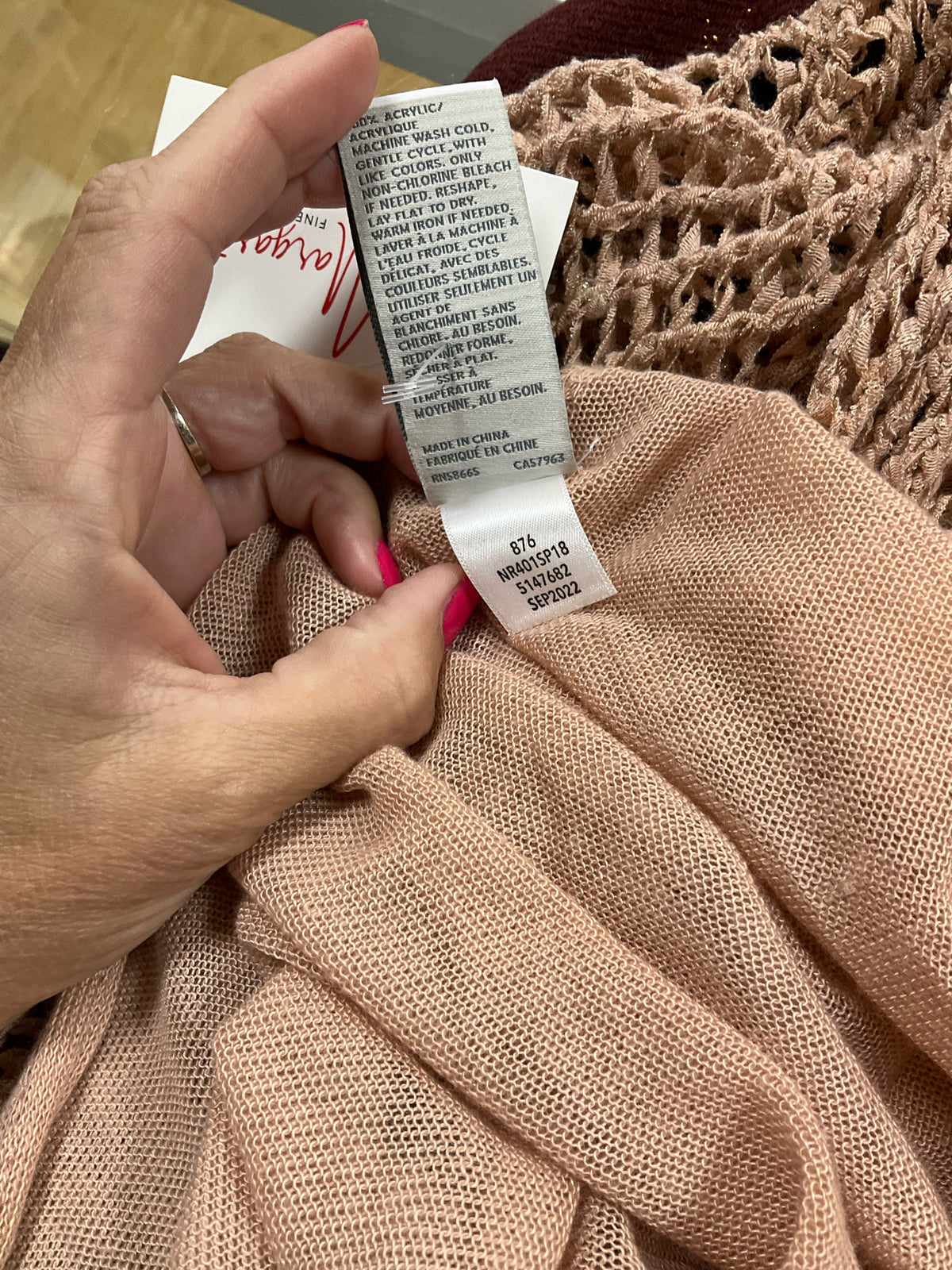 Nordstrom Rack Blush Pink Open Front Waterfall Shrug One Size