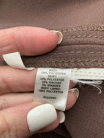 Loft Brown Dots Pre-Owned Ladies Dress - Size 0