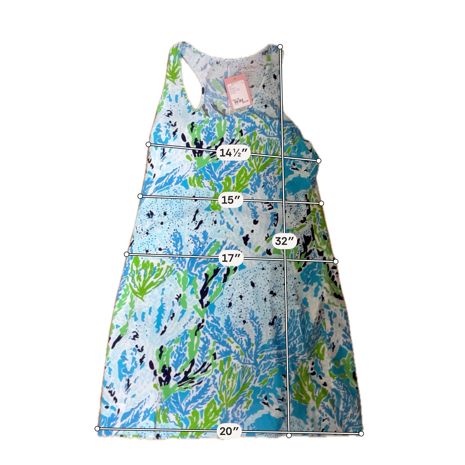 Lilly Pulitzer Green/blue A-Line Marlowe Dress Let&