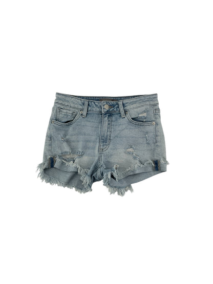 Just USA Blue Shorts High Rise Distressed Cutoff Denim Shorts - Size Small - Light Wash - Size S