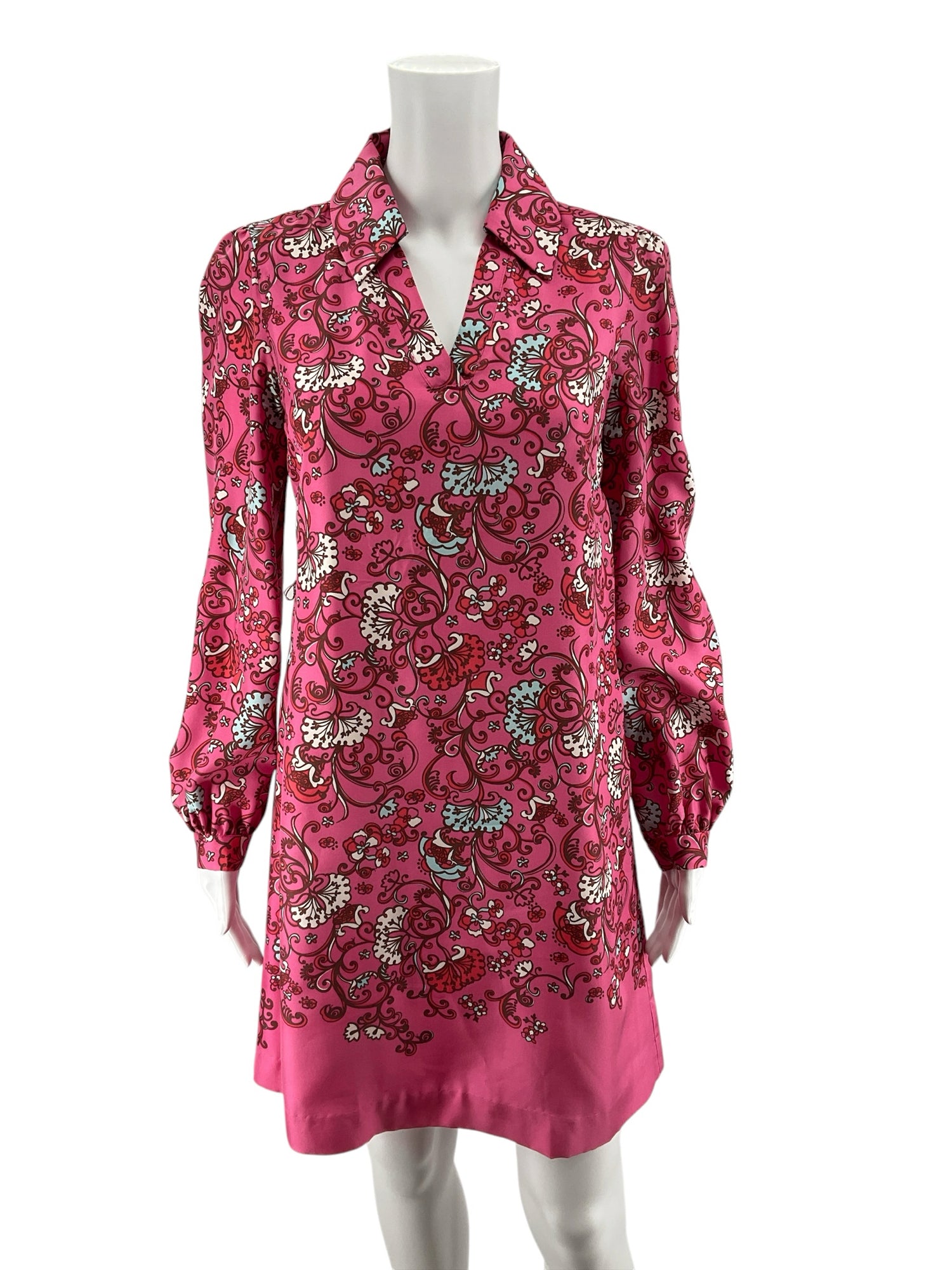 Lilly Pulitzer Tuni 100% Silk Tunic Dress Tons of Fun Print Size Small
