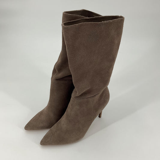 Express Shoe Size 8.5 Taupe Suede Consignment Ladies Boots