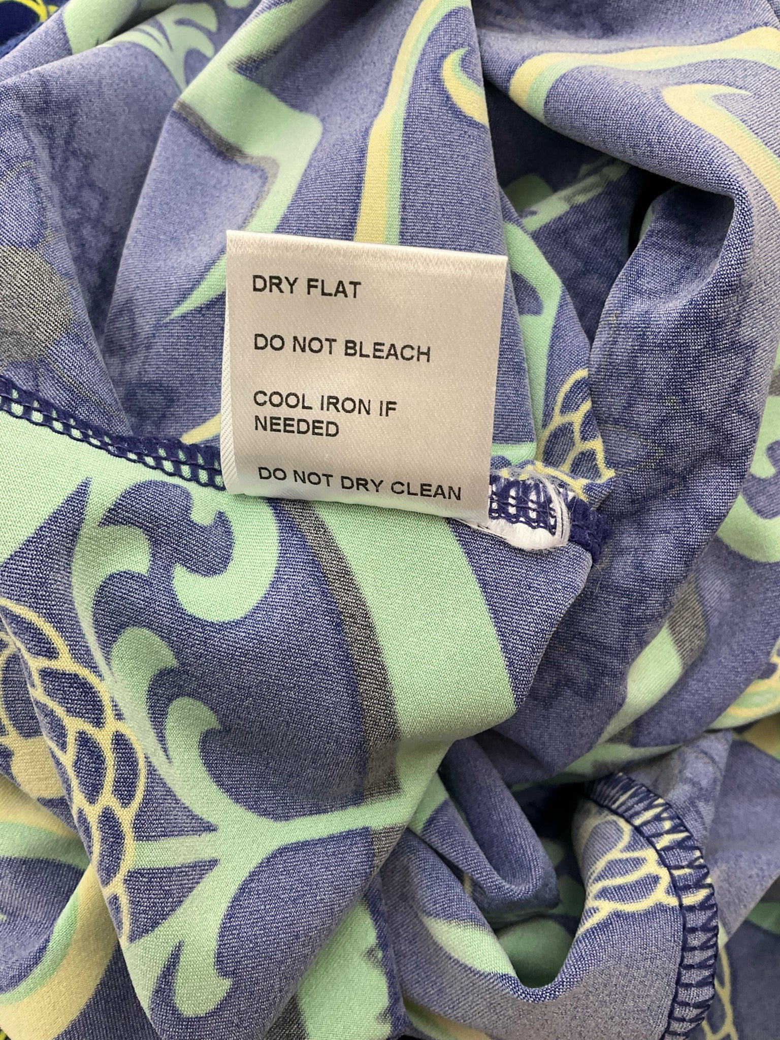 Tracy Negoshian Blue/Green/yellow Print Pre-Owned Ladies Dress - Size XS