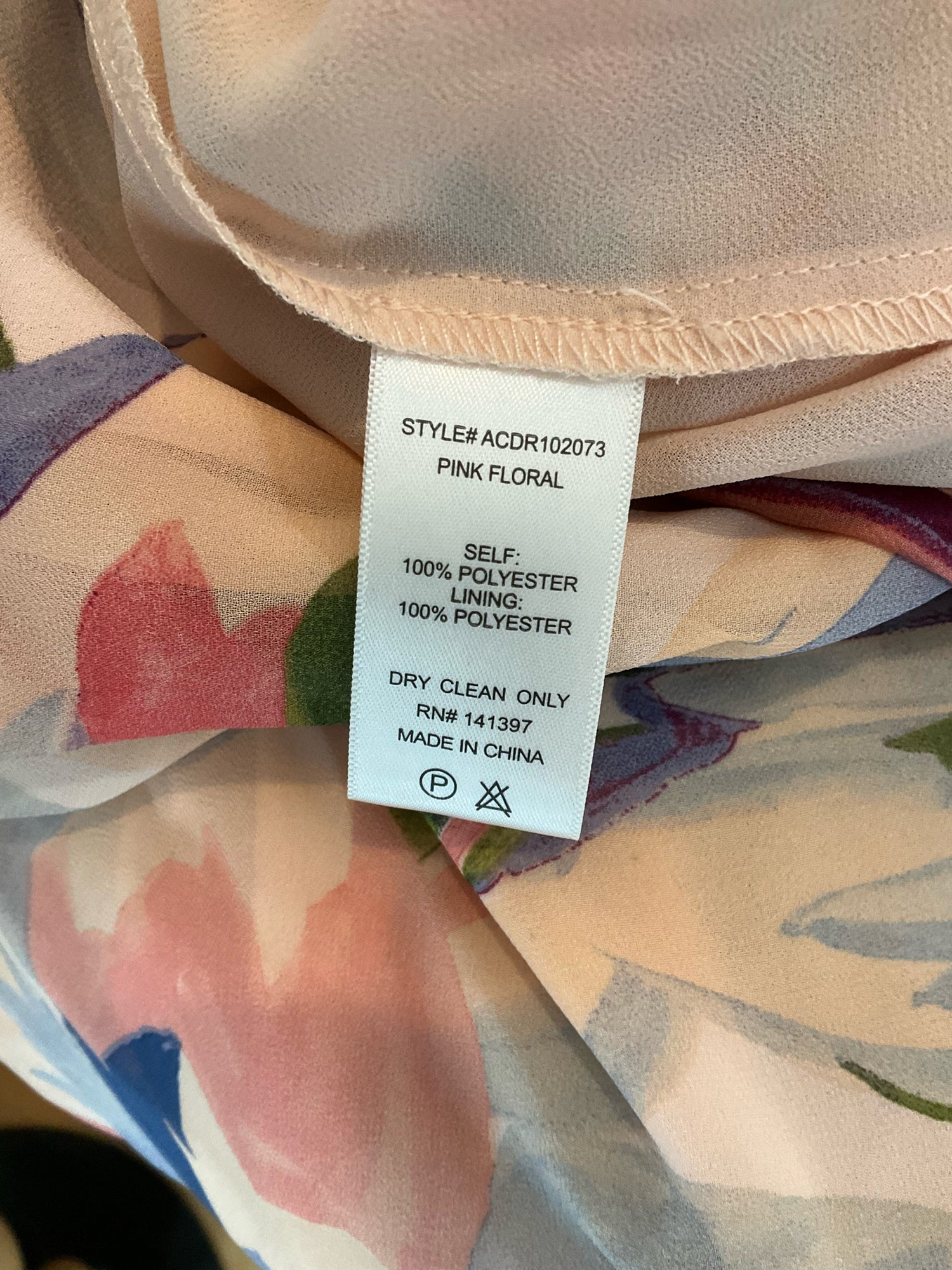 ASTR The Label peach/purple/green Maxi Primrose One Shoulder Floral Midi Dress Pink Size Small - Size S