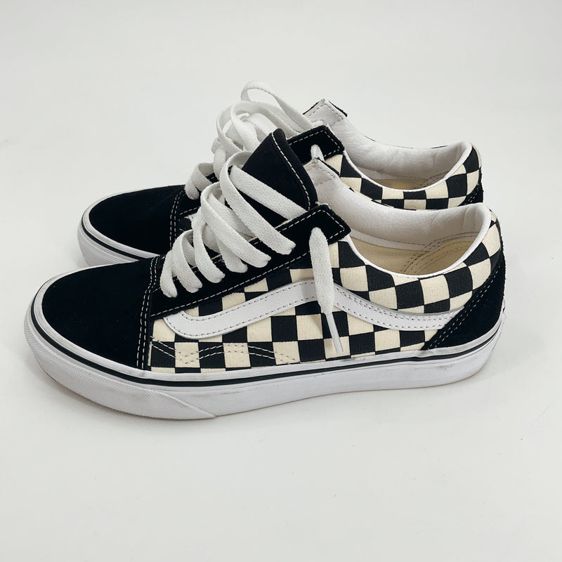 Vans Black/White Checkered Pre-Owned Ladies Sneakers - Size 6.5 - Margaret’s Fine Consignment