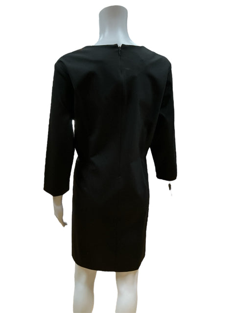 Misook Black Solid Dress Size Medium - rear view