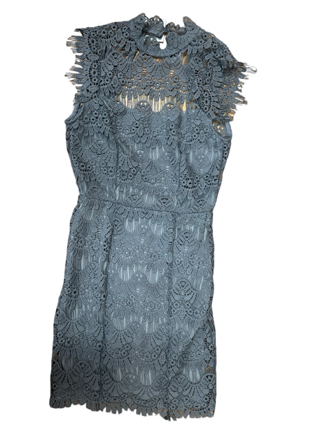 hash tag Size S Slate blue Crochet Dress