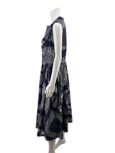 Isaac Mizrahi for Target navy/white Maxi Navy Paisley Bandana Print Shirtdress Size Large - Size L