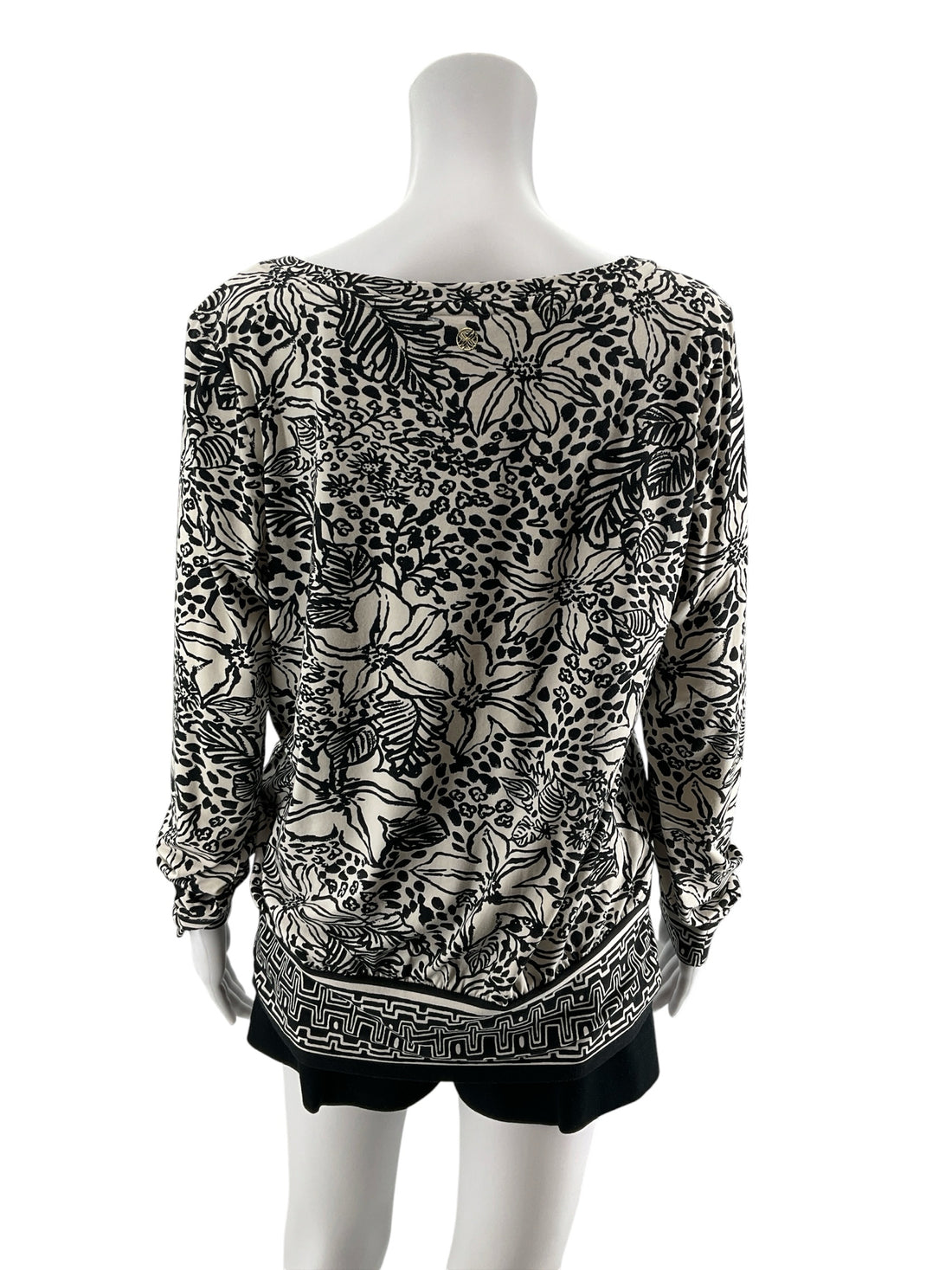 Lilly Pulitzer Kat Top Roar Of The Seas Print Blouse Size L