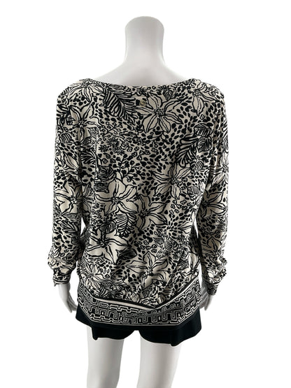Lilly Pulitzer Kat Top Roar Of The Seas Print Blouse Size L