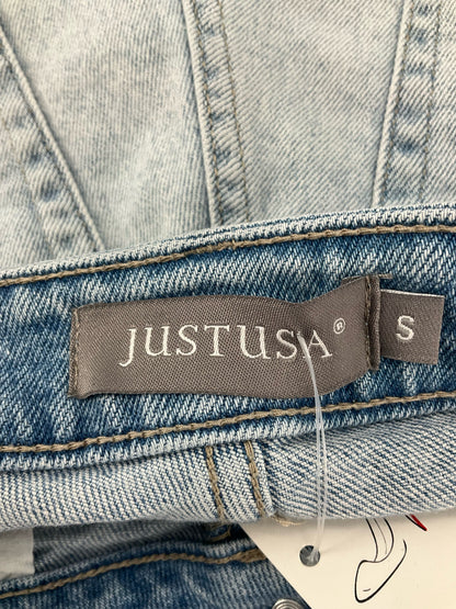 Just USA Blue Shorts High Rise Distressed Cutoff Denim Shorts - Size Small - Light Wash - Size S