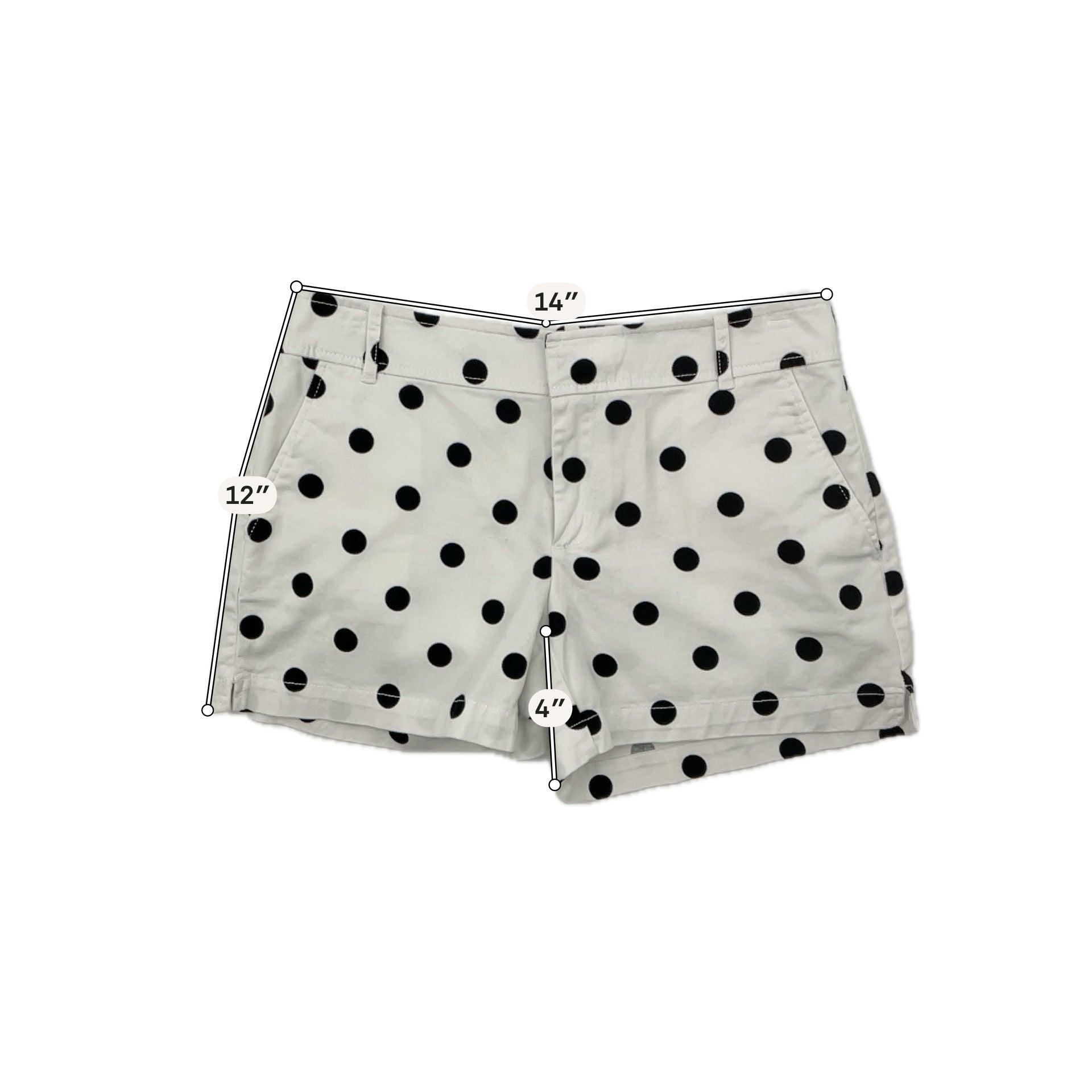 New York &amp; Co white/black Shorts Size 2 white/black Polka Dot Shorts - Size 2