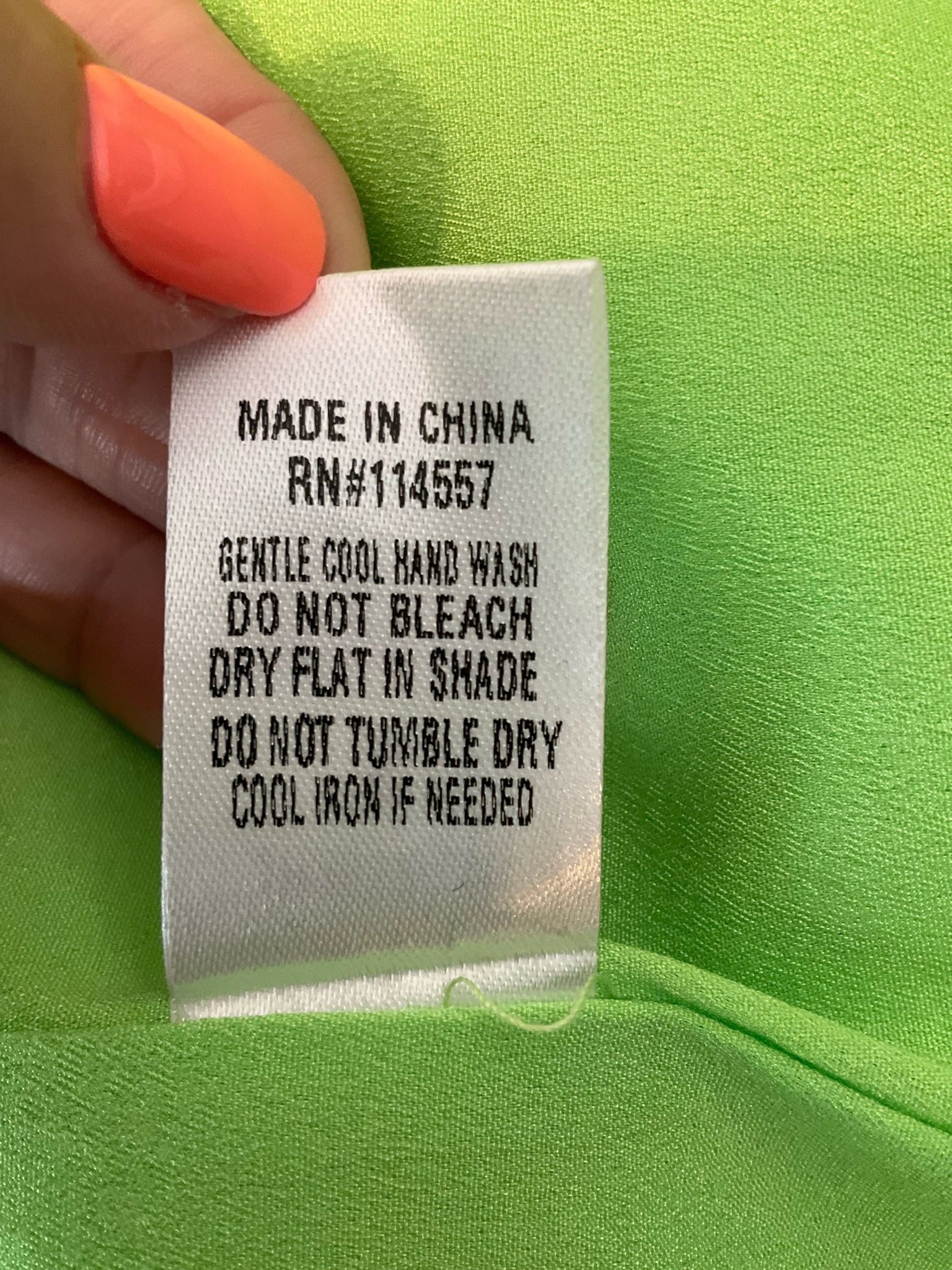 THML Lime Green Flutter Sleeve Smocked V-Neck Mini Dress | Size Small