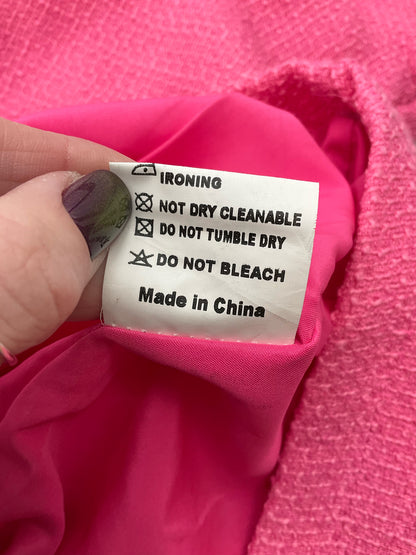 No Brand Pink Textured Pre-Owned Ladies Dress - Size Small