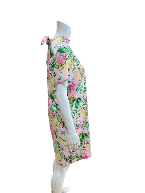 Lilly Pulitzer Pink/Multi Floral Pre-Owned Ladies Dress - Size Large
