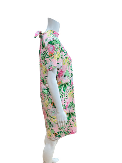 Lilly Pulitzer Pink/Multi Floral Pre-Owned Ladies Dress - Size Large