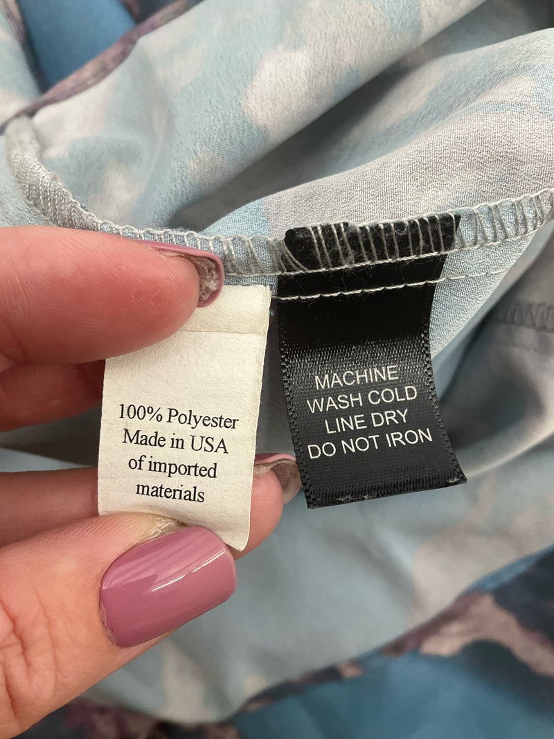 BETABRAND Blue/Purple/Gray Print Pre-Owned Ladies Dress - Size Small
