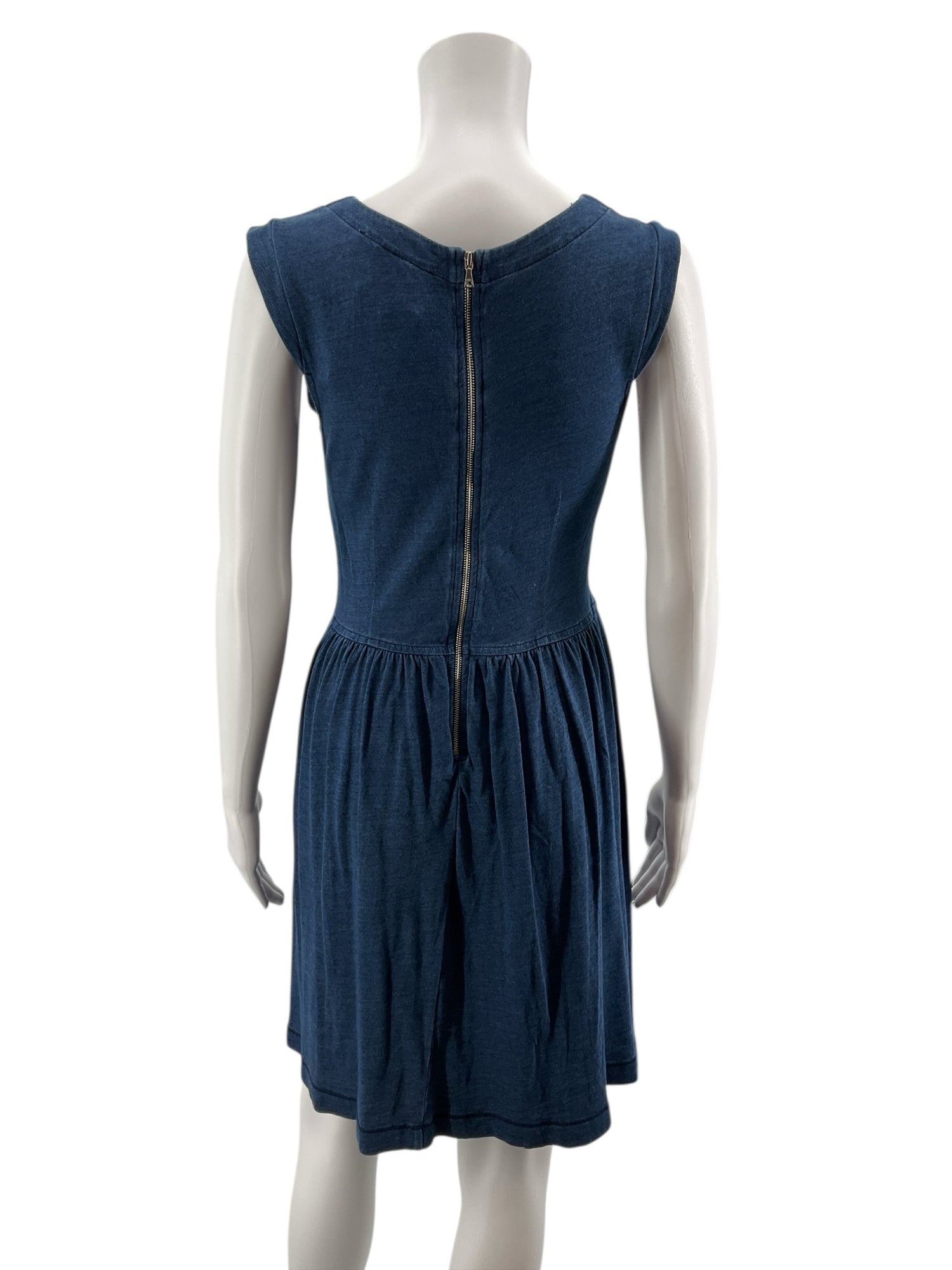 LOFT Blue Fit and Flare Blue Solid Pre-Owned Ladies Dress - Size 0 - Size 0