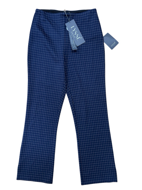 Lysse Navy Checkered Pants Size Small - front view