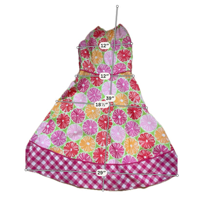 Lilly Pulitzer Delia Halter Dress Juicy Citrus Print Size 2