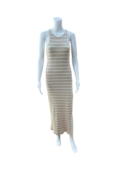 French Connection Striped Ribbed Knit Maxi Tank Dress Size Large - ONLINE ONLY