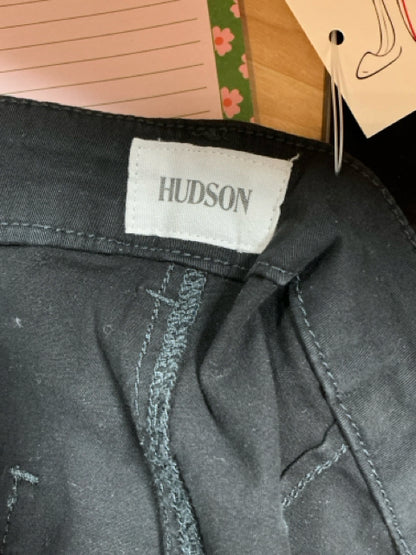 Hudson Utility Shorts Womens Size 29 Black Cotton Stretch Mid Rise Pockets