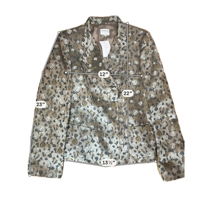 Armani Collezioni Vintage Metallic Floral Jacquard Blazer Made in Italy Size 16