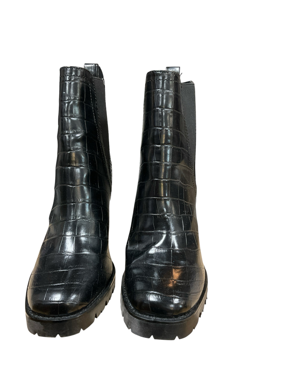 Steve Madden Shoe Size 8 Black crocodile Pre-Owned Ladies booties