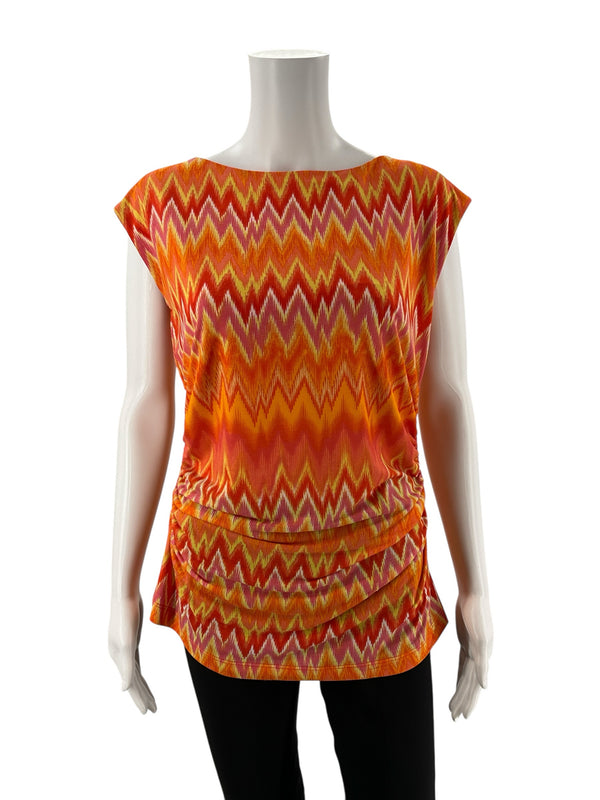 Vince Camuto Orange/Pink Pre-Owned Ladies Top - Size Medium