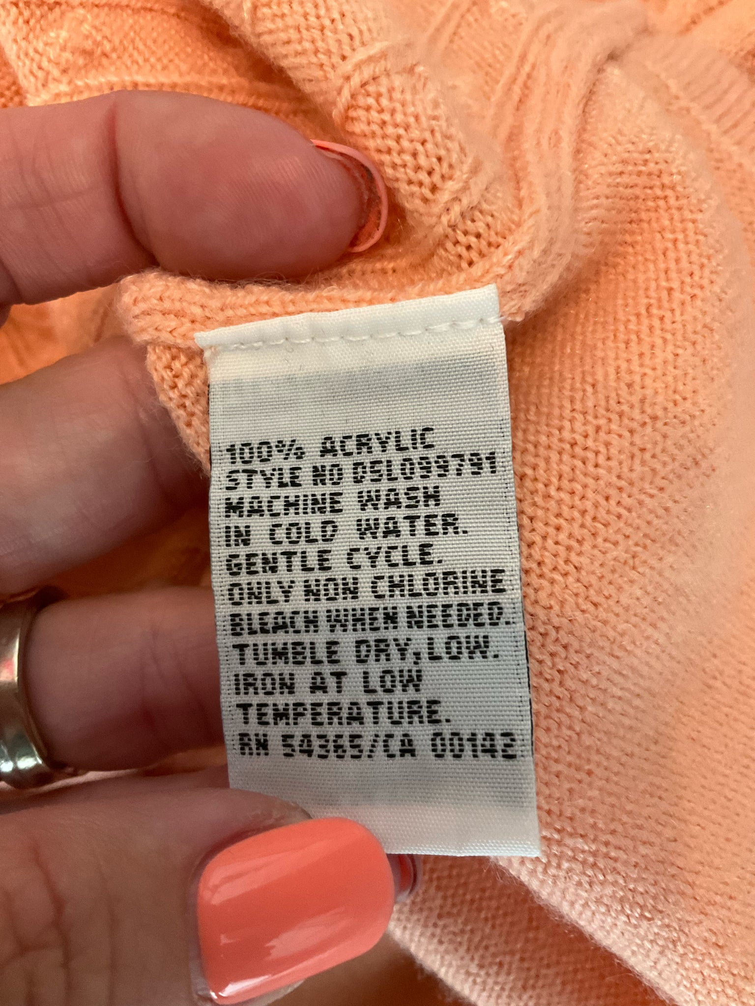 Alia Petites Cable Knit Zip Front Sweater Vest Tunic | Peach Cobbler | Size Medium Petite