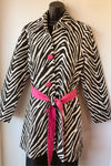 3 Sisters Black/White Zebra Jacket Size Large 