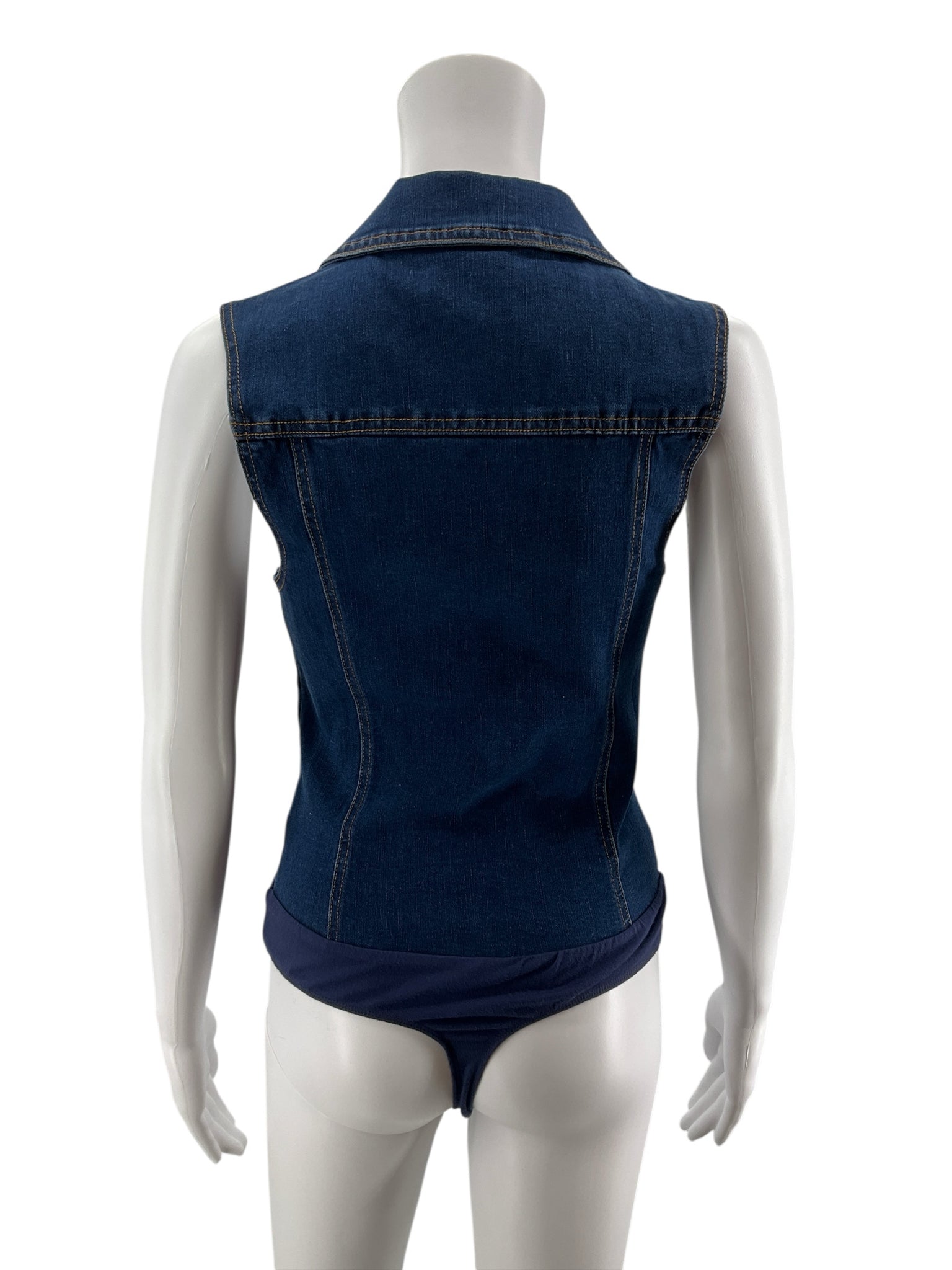 Le Lis Size M Blue Denim Pre-Owned Ladies Casual Top - Upstairs