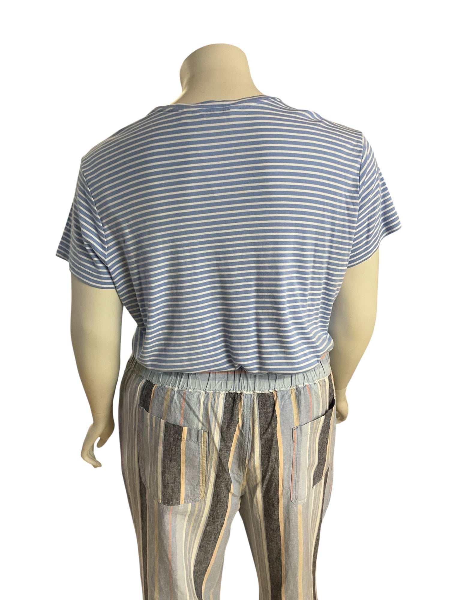 Vineyard Vines Striped Pima Cotton Modal Tee Size 3X Blue White