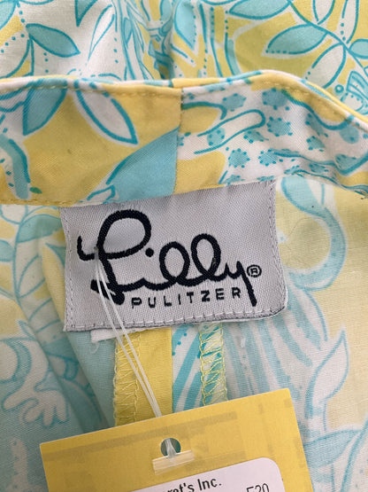 Lilly Pulitzer Size 8 yellow/aqua animals Pre-Owned Pants - Downstairs