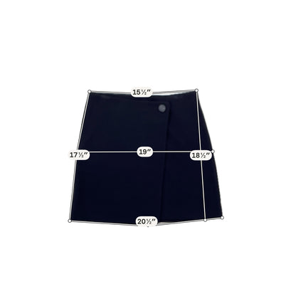 LOFT Navy Skirt Asymmetrical Faux Wrap Mini Skirt Navy Blue Size 8 NWT - Size 8