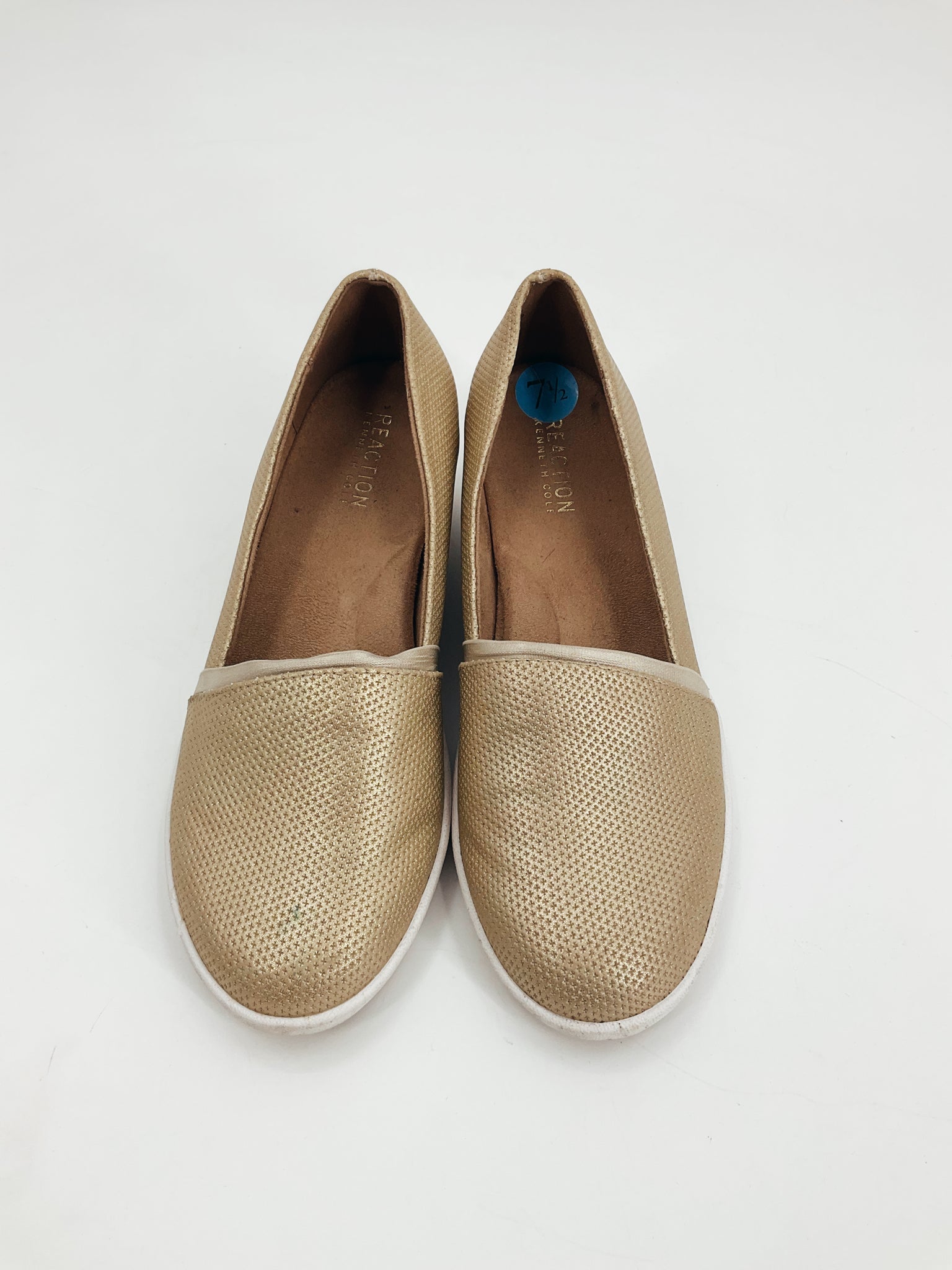 Kenneth Cole Gold Solid Pre-Owned Ladies Slip On - Size 7.5 - Margaret’s Fine Consignment