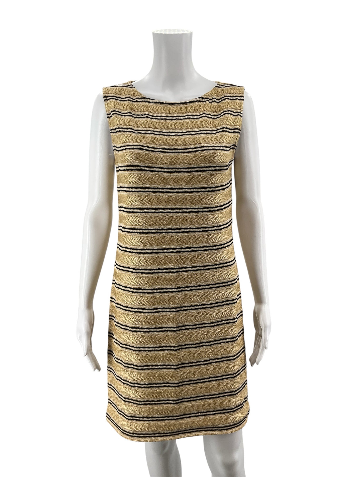 st john gold dress St. John Evening Yellow Santana Knit Embellished Halter Dress – The Closet  New York main image 0