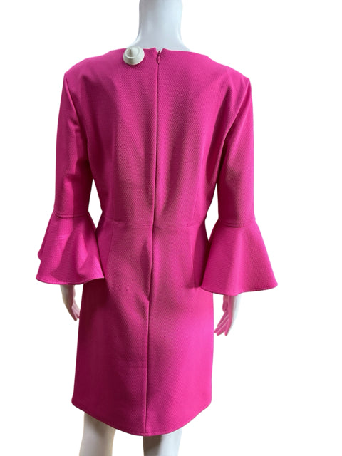 Trina Turk Contessa Bell Sleeve Dress Fuchsia Pink Size 8