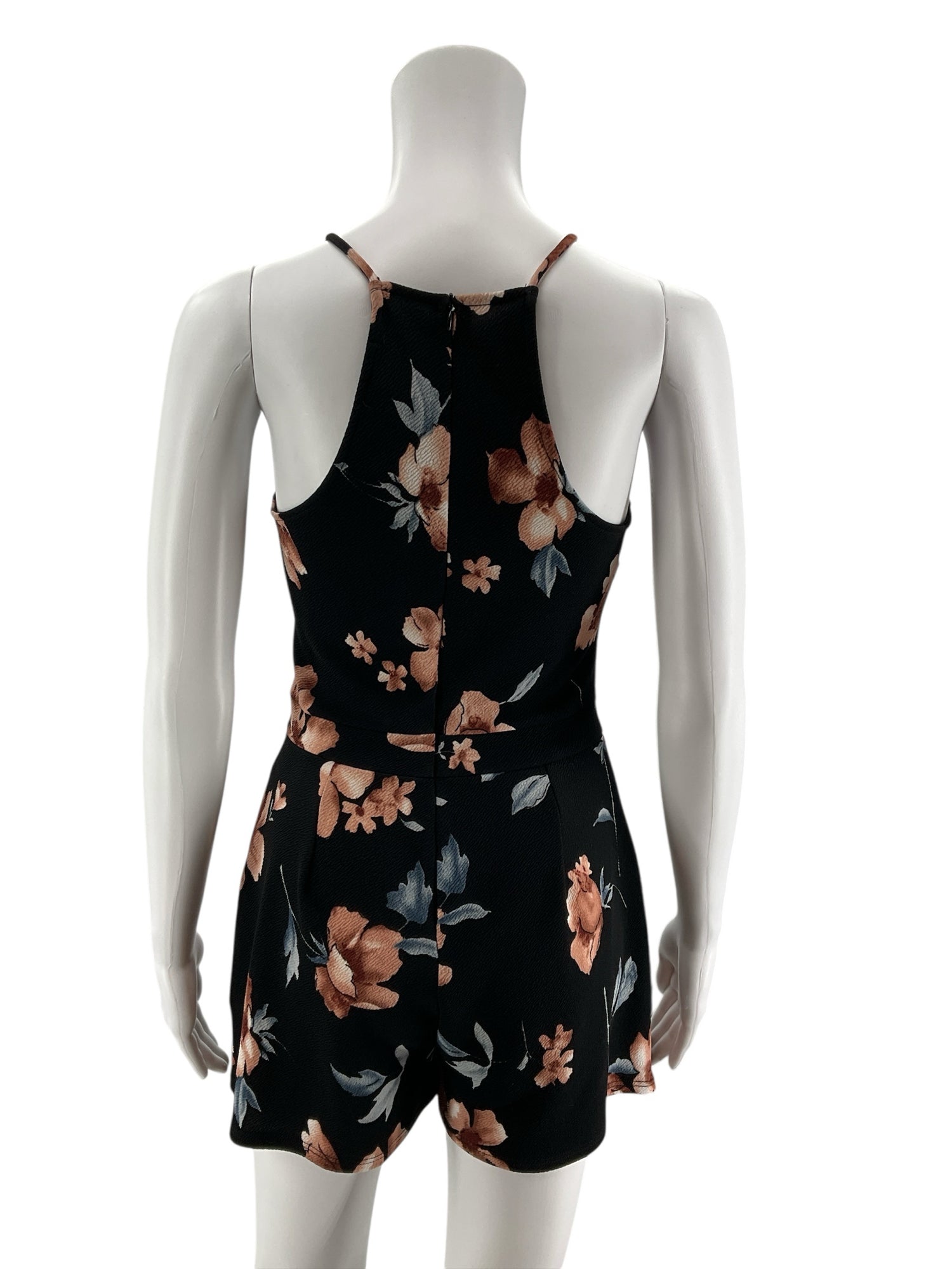 Soprano Size M Black/multi Floral Romper