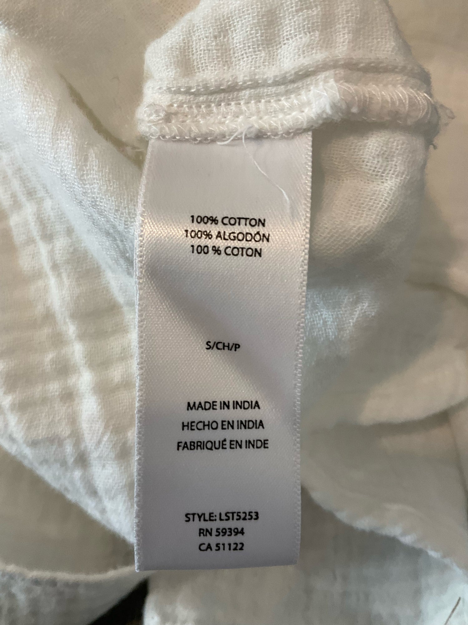 BeachLunchLounge White Crinkle Gauze Flutter Sleeve Boho Top | Size Small