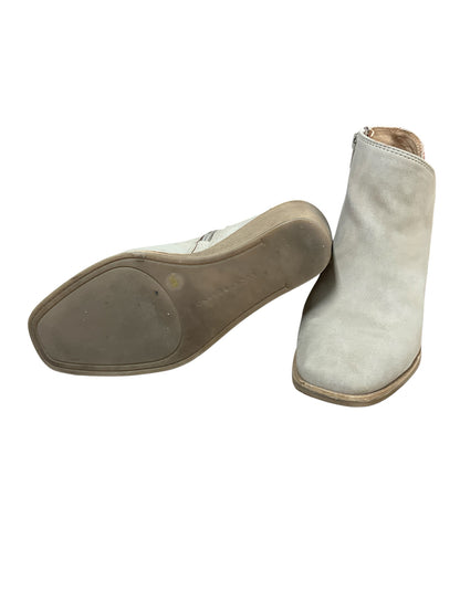 Lucky Brand Womens Tan Suede Wedge Ankle Booties | Size 8 M