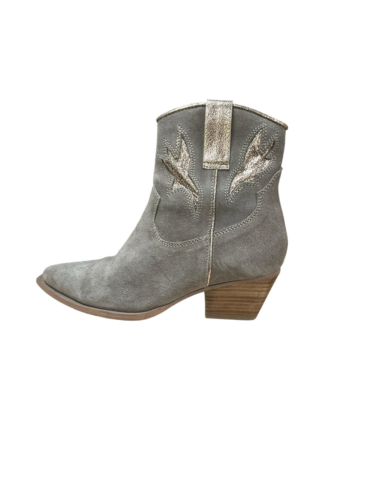 Diba True In A Daze Suede Western Ankle Booties Tan Size 9