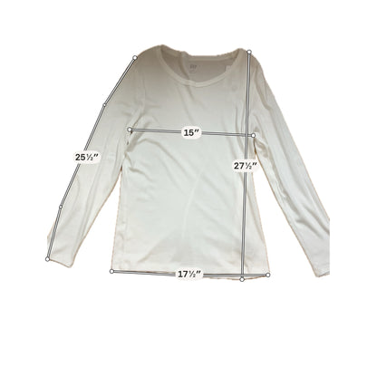 Gap Favorite Tee Long Sleeve T-Shirt XL White NWT Cotton Modal Blend