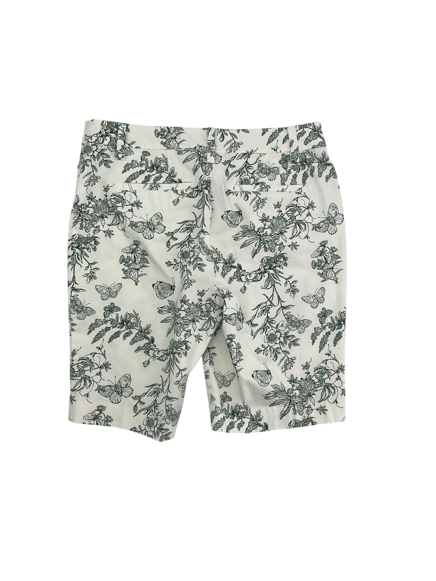 Talbots Floral Butterfly Print Bermuda Shorts Size 6