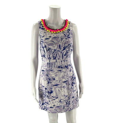 Lilly Pulitzer White/Purple Ladies Pre-Owned Dress - Size 4 - Margaret’s Fine Consignment