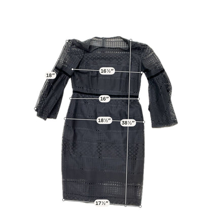Antonio Melani Bella Black Lace Bell Sleeve Dress Size 14 - ONLINE ONLY