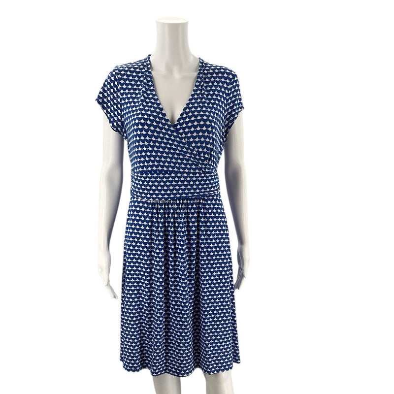 Boden Blue/White Print Pre-Owned Ladies Dress - Size 8 Petite - Margaret’s Fine Consignment