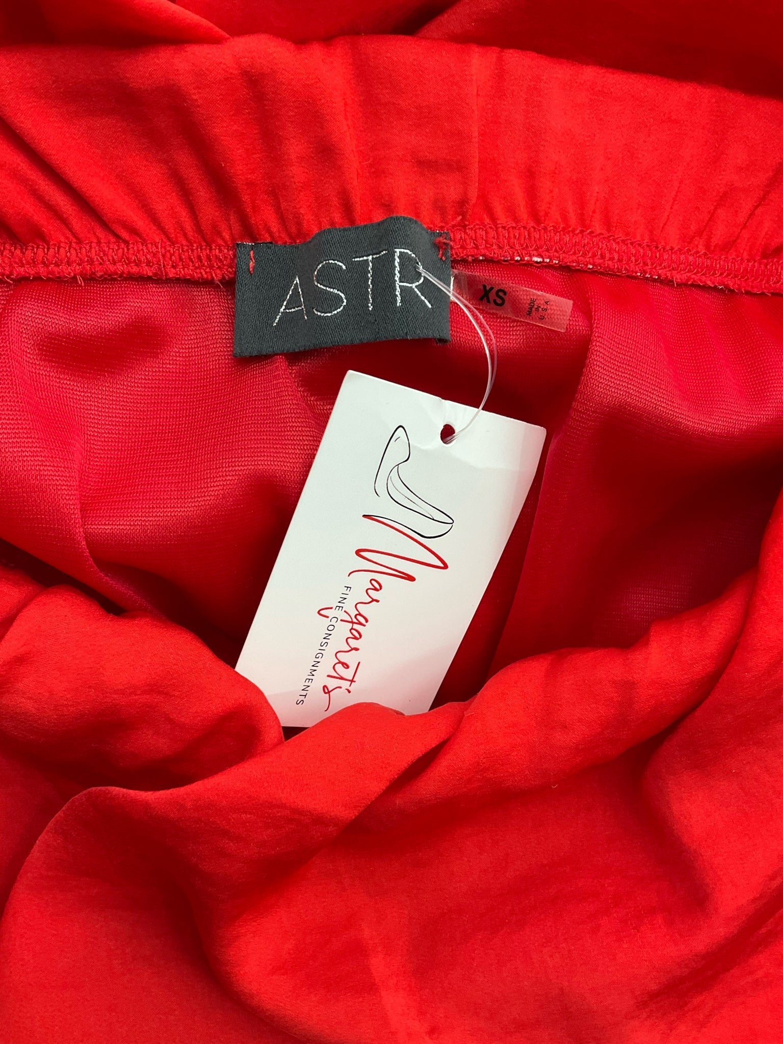 astr Orange/Red Solid Pre-Owned Ladies Jumpsuit - Size XS - Margaret’s Fine Consignment